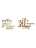 Lauren Ralph Lauren gold tone logo stud earrings, UK version