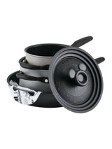 Next Prestige 4 Piece Black Disney X Steamboat Willie Aluminium Induction Non-Stick Cookware Set- Buy online at McGrocer