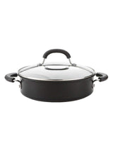Next Circulon Grey Total Hard Anodised Casserole Pot with Glass Lid 24cm- Buy online at McGrocer