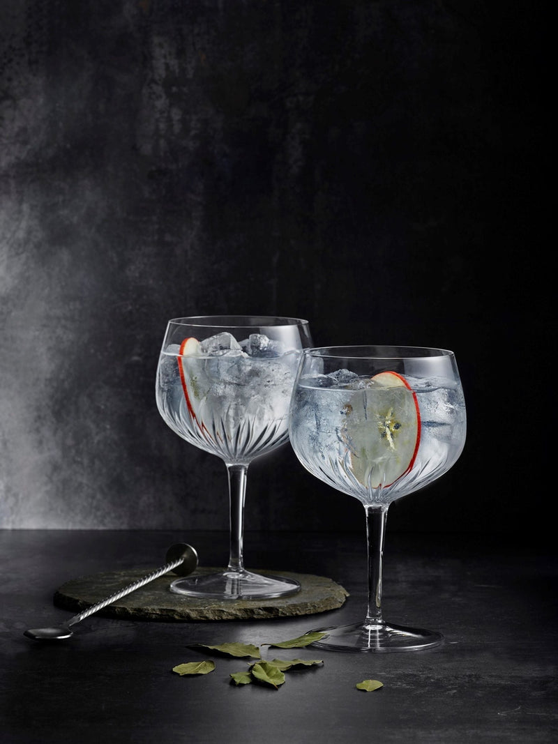 Luigi Bormioli grey mixology gin glasses 800ml x 4, imported from the UK