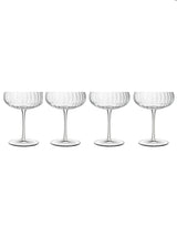 Next Luigi Bormioli Grey Optica Champagne Glasses Set of 4- Buy online at McGrocer