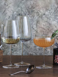 Luigi Bormioli grey Optica champagne glasses set of 4, UK version