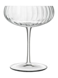 Luigi Bormioli grey Optica champagne glasses set of 4, UK version