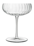 Luigi Bormioli grey Optica champagne glasses set of 4, UK version