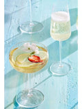 Luigi Bormioli grey Optica champagne glasses set of 4, UK version