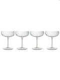 Luigi Bormioli grey Optica champagne glasses set of 4, UK version