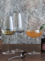 Next Luigi Bormioli Grey Optica White Wine Glasses Set of 6- Buy online at McGrocer
