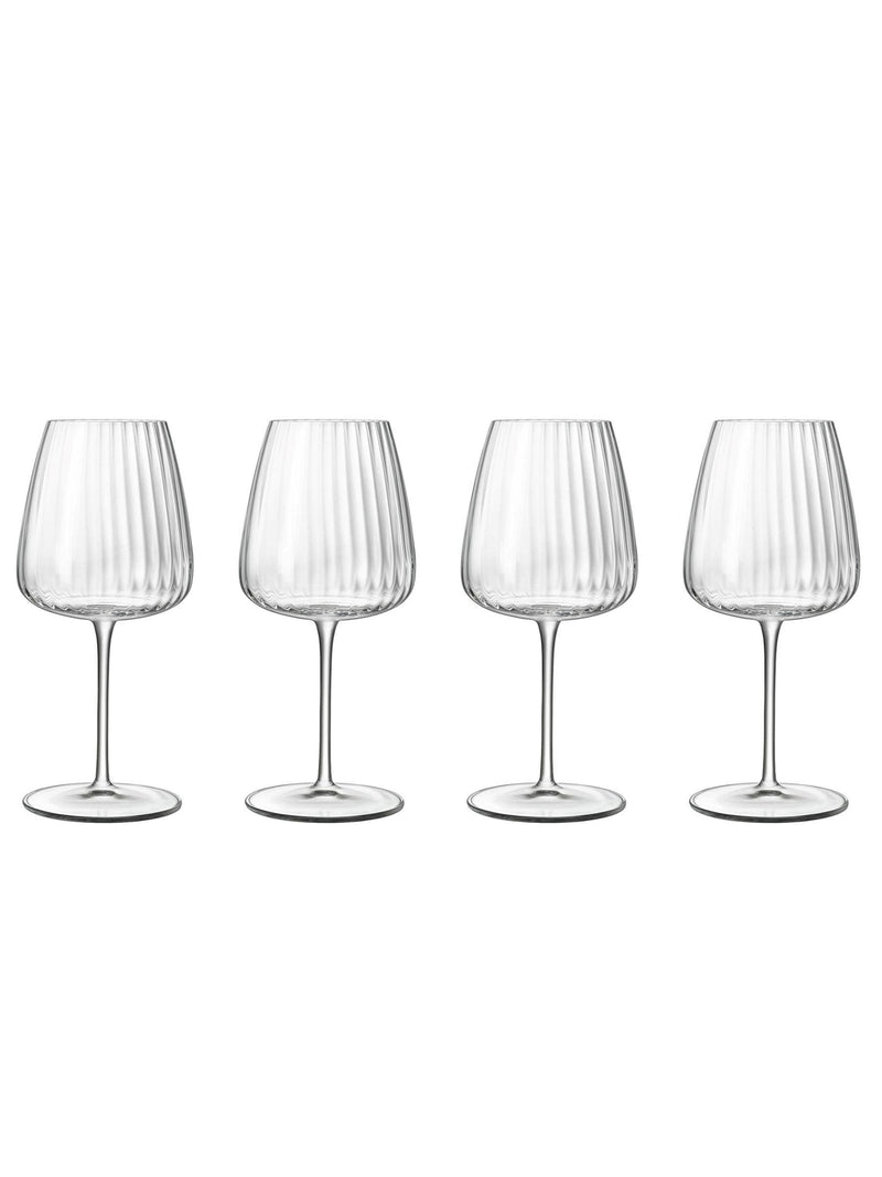 Luigi Bormioli Grey Optica white wine glasses set of 6, UK version