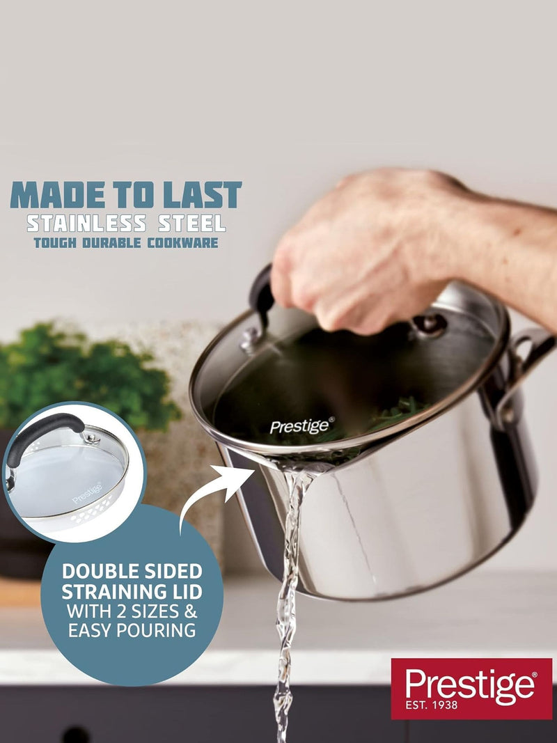 Prestige Grey Made To Last saucepan 18cm, imported from the UK