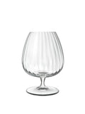 Luigi Bormioli Grey Optica Cognac Glasses Set of 6, UK version