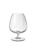 Luigi Bormioli Grey Optica Cognac Glasses Set of 6, UK version