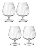 Luigi Bormioli Grey Optica Cognac Glasses Set of 6, UK version