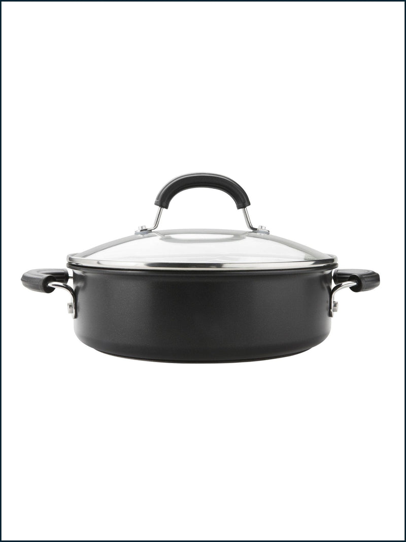 Circulon Grey Total Hard Anodised Sauteuse with Glass Lid 28cm - British product