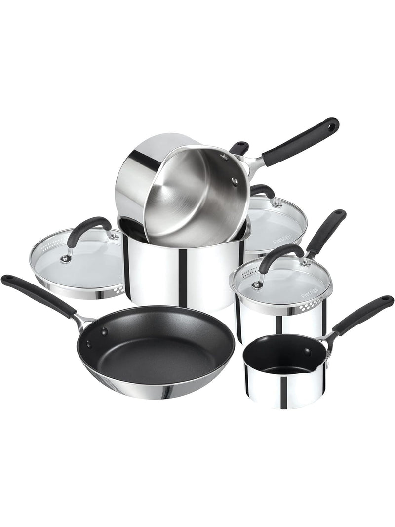 Prestige 5 piece grey cookware set, imported from the UK
