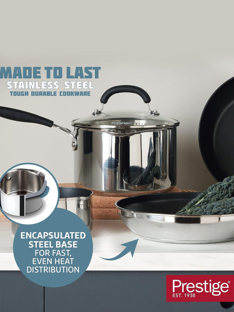 Prestige 5 piece grey cookware set, imported from the UK
