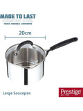 Prestige Grey Saucepan 20cm, imported from the UK