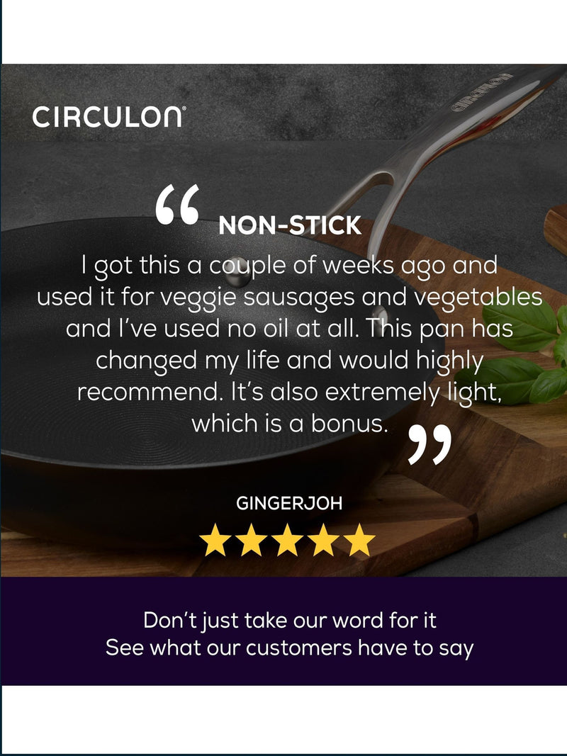 Circulon Grey Style Hard Anodised 20cm Sauteuse Pan - British product