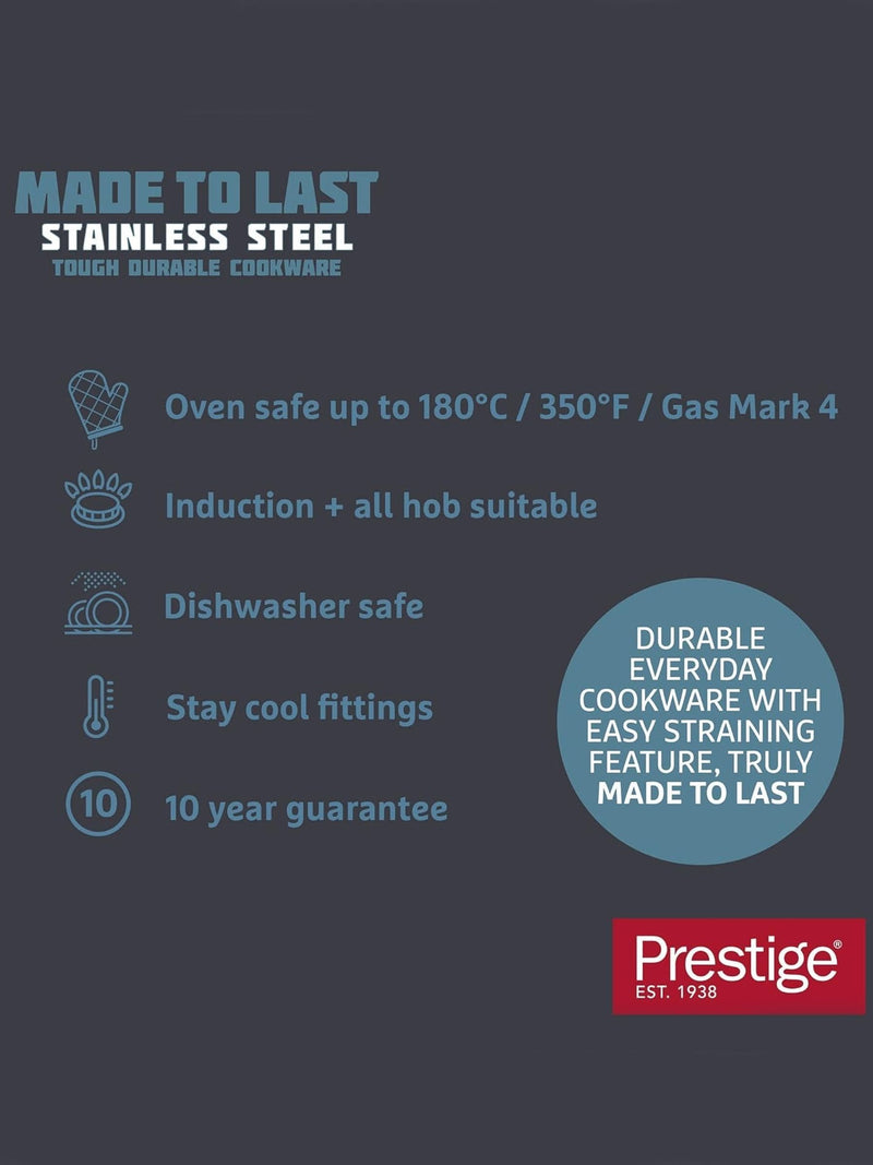 Prestige Grey Saucepan 16cm, imported from the UK