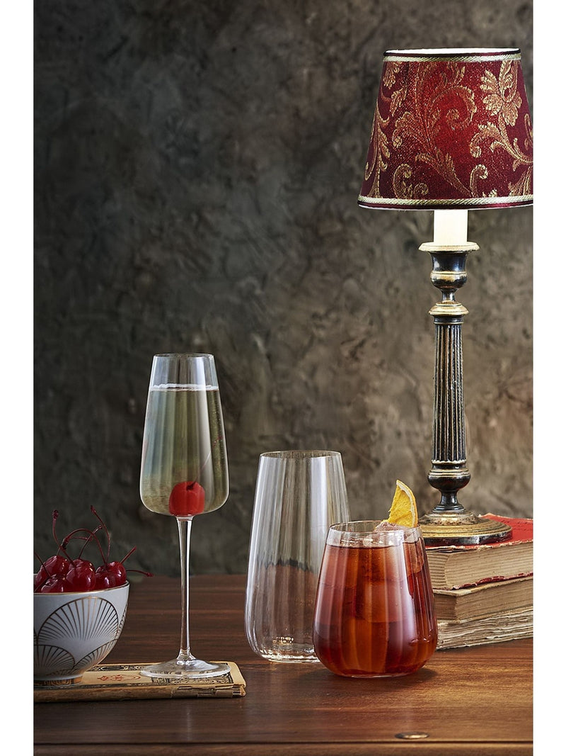 Luigi Bormioli Grey Optica sparkling wine glasses set of 6, UK version