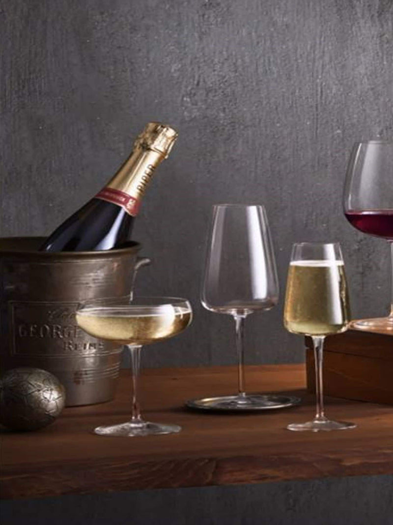 Luigi Bormioli grey Talismano prosecco glasses set of 6, UK version