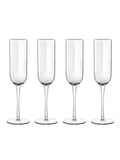 Luigi Bormioli grey jazz flute glasses set of 6 210ml, UK version
