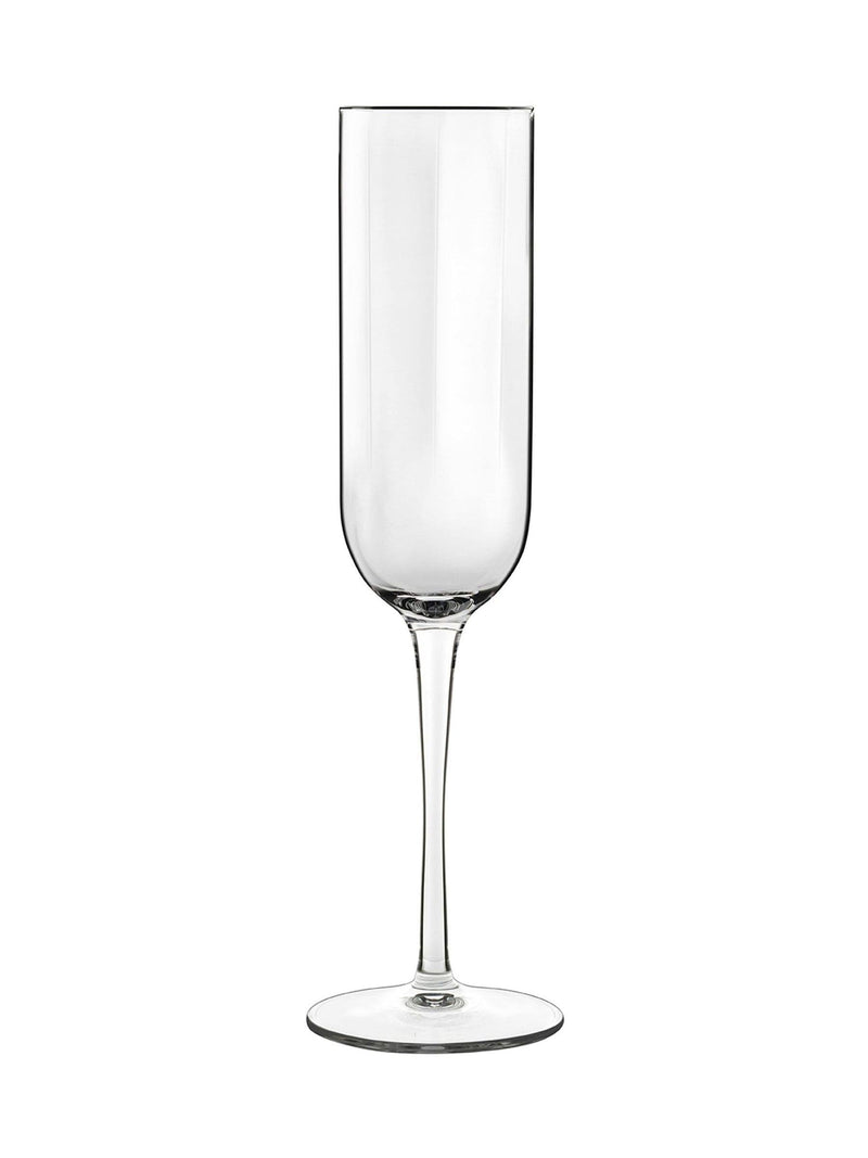 Luigi Bormioli grey jazz flute glasses set of 6 210ml, UK version