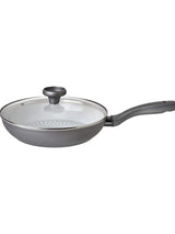 Next Prestige Grey Earthpan Ceramic Fry Pan with Glass Lid 28cm- Buy online at McGrocer