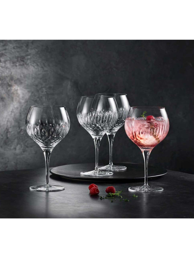 Luigi Bormioli grey diamante gin glasses set of 4 650ml, UK version