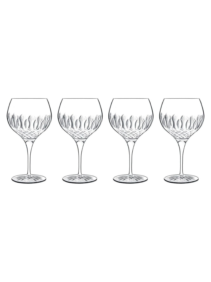 Luigi Bormioli grey diamante gin glasses set of 4 650ml, UK version