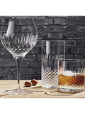 Luigi Bormioli grey diamante gin glasses set of 4 650ml, UK version