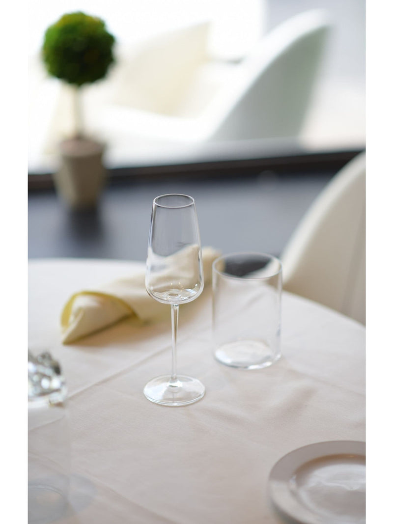 Luigi Bormioli Grey Talismano Flute Glasses Set of 6