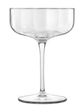 Luigi Bormioli Set of 4 Grey Jazz Cocktail Coupe Glasses