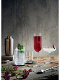 Luigi Bormioli Set of 4 Grey Jazz Cocktail Coupe Glasses
