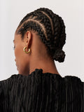 Missoma gold tone chubby medium hoop earrings - British product