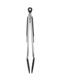 Oxo 12 inch kitchen tongs with silicone heads, imported from the UK