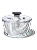 Oxo Silver Good Grips Glass Salad Spinner 5.9L, imported from the UK