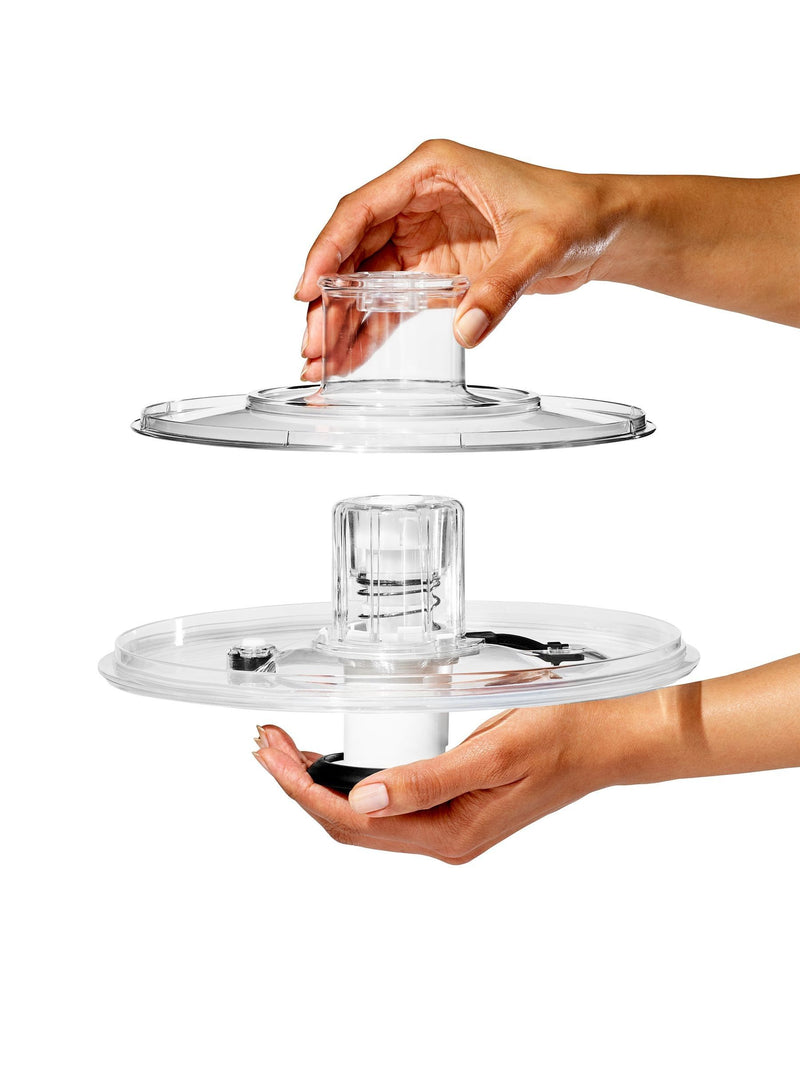 Oxo Silver Good Grips Glass Salad Spinner 5.9L, imported from the UK