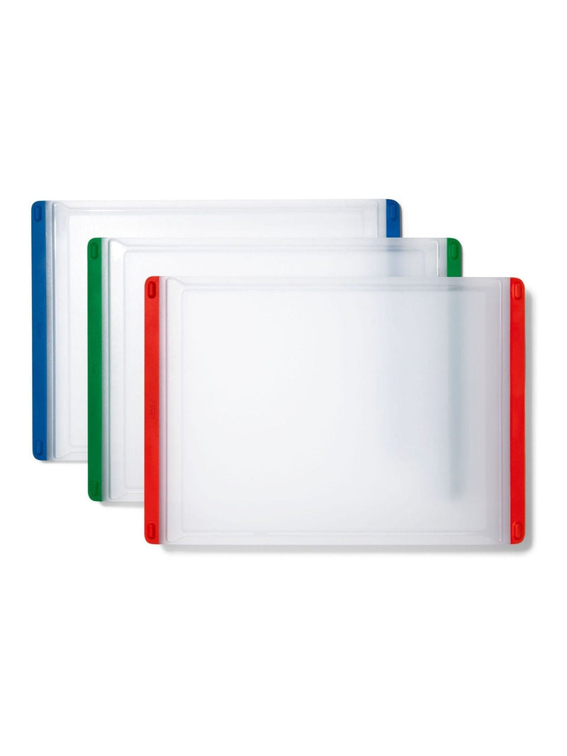 Oxo 3 Piece Silver Everyday Cutting Board Set, imported from the UK