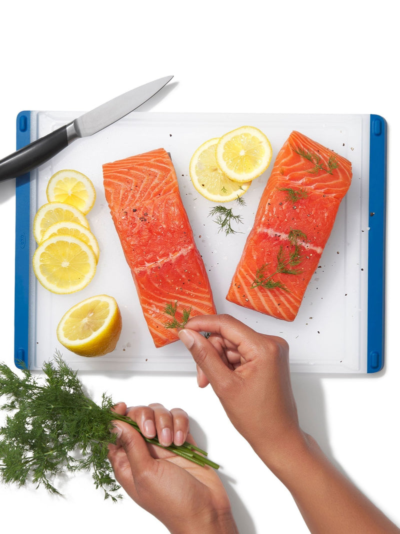 Oxo 3 Piece Silver Everyday Cutting Board Set, imported from the UK