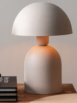 Next Leitmotiv Warm Grey Boaz Textured Table Lamp 30cm- Buy online at McGrocer