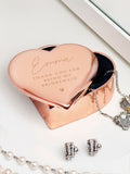 PMC personalised small heart jewellery box - British product
