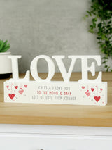 Next PMC Personalised Hearts Wooden Ornament 10x20x2 cm- Buy online at McGrocer