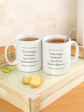 PMC personalised ladyship and lordship ceramic mug set, imported from the UK