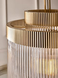 Lipsy Brass Ridge Glass chandelier light (British brand)