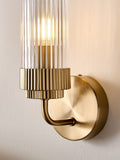 Lipsy brass ridge glass wall light 32cm - British product