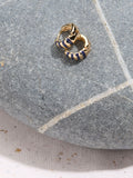 FatFace navy blue enamel stripe huggie earrings - British product