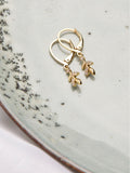FatFace gold tone leaf drop earrings - British product