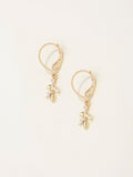 FatFace gold tone leaf drop earrings - British product