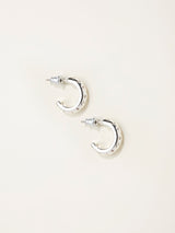 Next FatFace Silver Tone Gem Huggie Earrings Fashion Jewellery- Buy online at McGrocer
