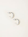 FatFace silver tone gem huggie earrings - British product